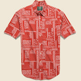 Bandana Print Shirt - Red - Gitman Vintage - STAG Provisions - Tops - S/S Woven - Other Pattern