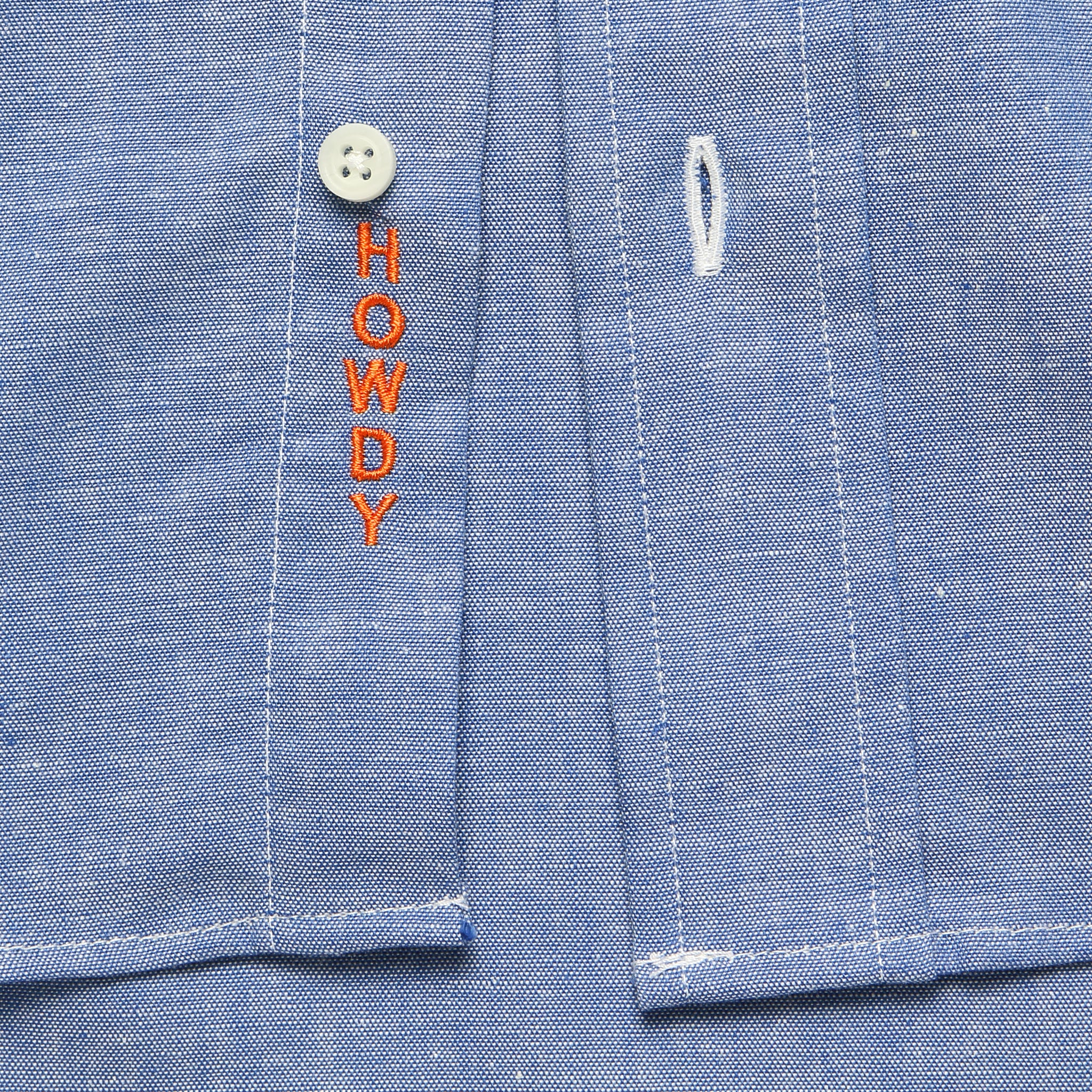 Howdy Chambray Western Shirt - Indigo - Gitman Vintage - STAG Provisions - Tops - S/S Woven - Other Pattern
