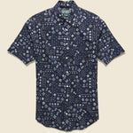 Indigo Bandana Shirt - Navy - Gitman Vintage - STAG Provisions - Tops - S/S Woven - Other Pattern