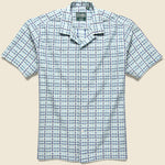 Archive Summer Jacquard Camp Shirt - Blue - Gitman Vintage - STAG Provisions - Tops - S/S Woven - Plaid