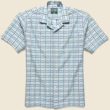 Archive Summer Jacquard Camp Shirt - Blue - Gitman Vintage - STAG Provisions - Tops - S/S Woven - Plaid