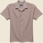 Eco Open Weave Camp Shirt - Red/Navy - Gitman Vintage - STAG Provisions - Tops - S/S Woven - Plaid