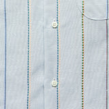 Tencel/Linen Woven Stripe Shirt - Blue/Brown - Gitman Vintage - STAG Provisions - Tops - S/S Woven - Stripe