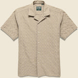 Japanese Ripple Jacquard Shirt - Tan - Gitman Vintage - STAG Provisions - Tops - S/S Woven - Solid