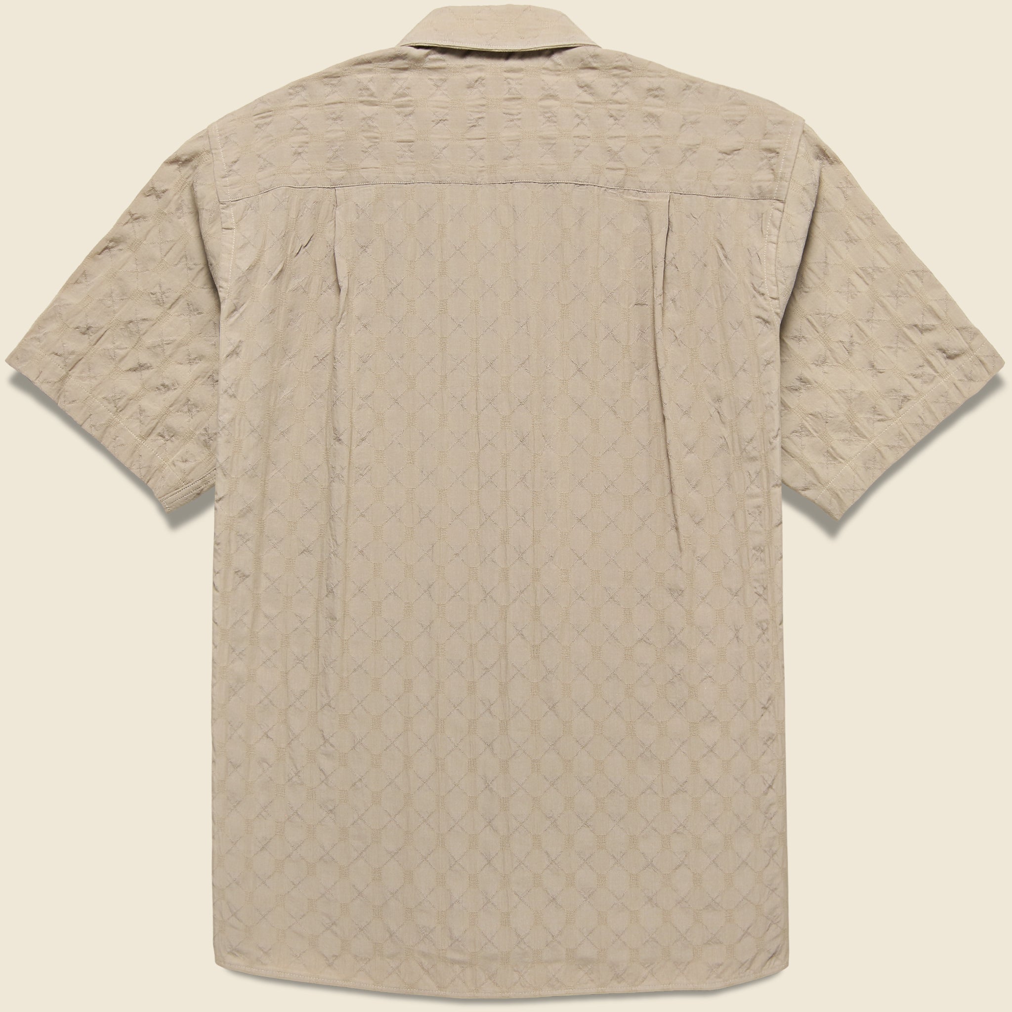 Japanese Ripple Jacquard Shirt - Tan - Gitman Vintage - STAG Provisions - Tops - S/S Woven - Solid