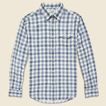 Denby Double Cloth Shirt - Blue/Cream Gingham - Grayers - STAG Provisions - Tops - L/S Woven - Plaid