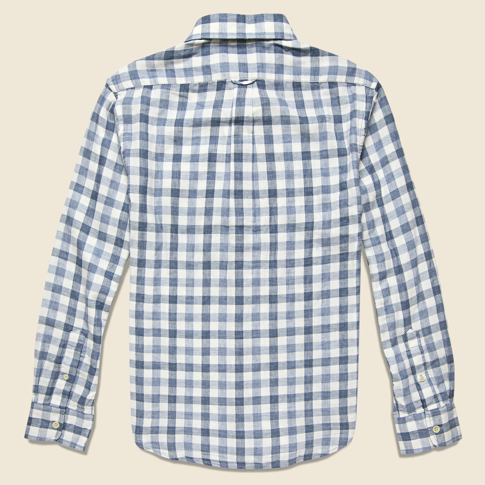 Denby Double Cloth Shirt - Blue/Cream Gingham - Grayers - STAG Provisions - Tops - L/S Woven - Plaid