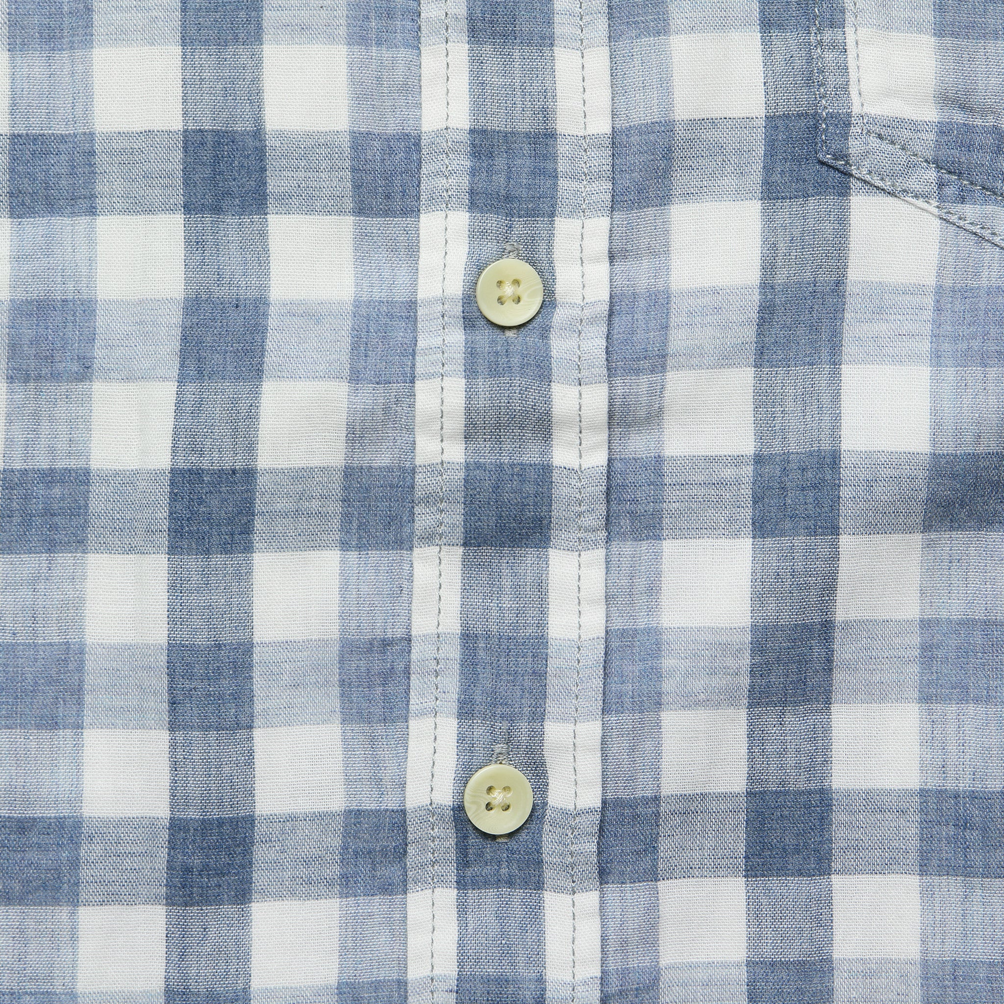 Denby Double Cloth Shirt - Blue/Cream Gingham - Grayers - STAG Provisions - Tops - L/S Woven - Plaid