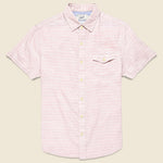 Horizon Summer Twill Shirt - Melon Cream Stripe - Grayers - STAG Provisions - Tops - S/S Woven - Stripe