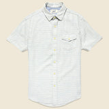 Horizon Summer Twill Shirt - Blue Cream Stripe - Grayers - STAG Provisions - Tops - S/S Woven - Stripe