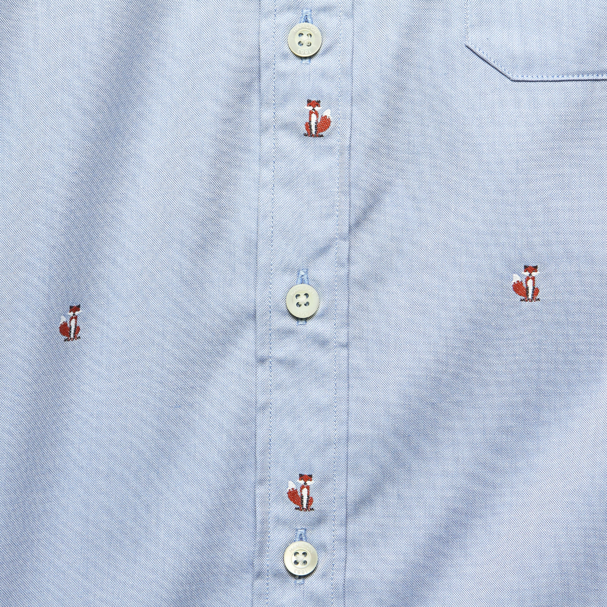 Fox Fil Coup‚àö¬© Oxford Shirt - Blue - Hamilton Shirt Co. - STAG Provisions - Tops - L/S Woven - Other Pattern