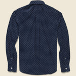 Dot Micro Courduroy Shirt - Navy/White - Hamilton Shirt Co. - STAG Provisions - Tops - L/S Woven - Corduroy