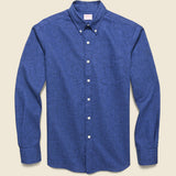 Brushed Twill Shirt - Dark Cobalt/Black - Hamilton Shirt Co. - STAG Provisions - Tops - L/S Woven - Other Pattern