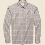 Small Check Plaid Melange Shirt - Grey/Gold/Brick - Hamilton Shirt Co. - STAG Provisions - Tops - L/S Woven - Plaid