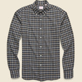 Check Brushed Flannel Shirt - Charcoal/Tan/Cream - Hamilton Shirt Co. - STAG Provisions - Tops - L/S Woven - Plaid