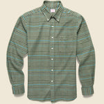 Brushed Houndstooth Shirt - Olive/Black - Hamilton Shirt Co. - STAG Provisions - Tops - L/S Woven - Other Pattern