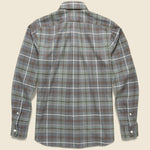 Brushed Plaid Shirt - Moss/Brown/Ecru - Hamilton Shirt Co. - STAG Provisions - Tops - L/S Woven - Plaid