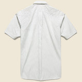 Poplin Dot Print Shirt - White/Navy - Hamilton Shirt Co. - STAG Provisions - Tops - S/S Woven - Dot