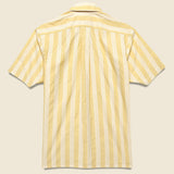 Textured Stripe Guayabera Shirt - Dusty Marigold/White - Hamilton Shirt Co. - STAG Provisions - Tops - S/S Woven - Stripe