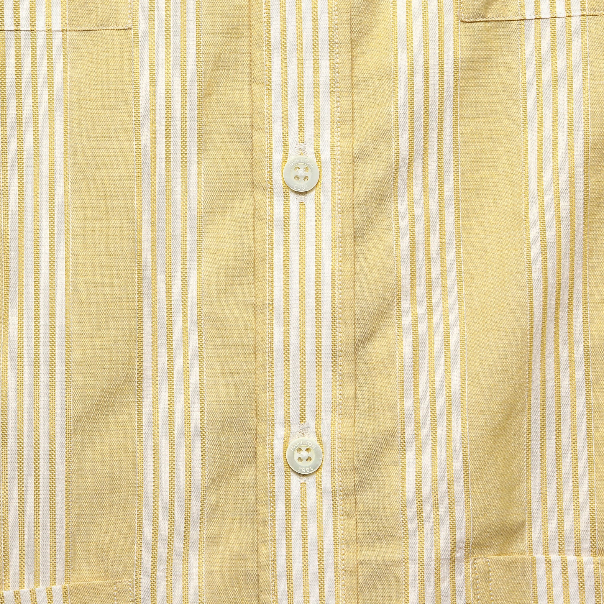 Textured Stripe Guayabera Shirt - Dusty Marigold/White - Hamilton Shirt Co. - STAG Provisions - Tops - S/S Woven - Stripe