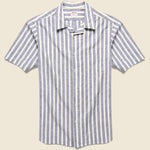 Stripe Chambray Camp Shirt - Blue/White - Hamilton Shirt Co. - STAG Provisions - Tops - S/S Woven - Stripe