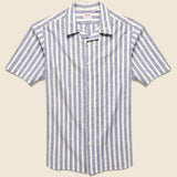 Stripe Chambray Camp Shirt - Blue/White - Hamilton Shirt Co. - STAG Provisions - Tops - S/S Woven - Stripe
