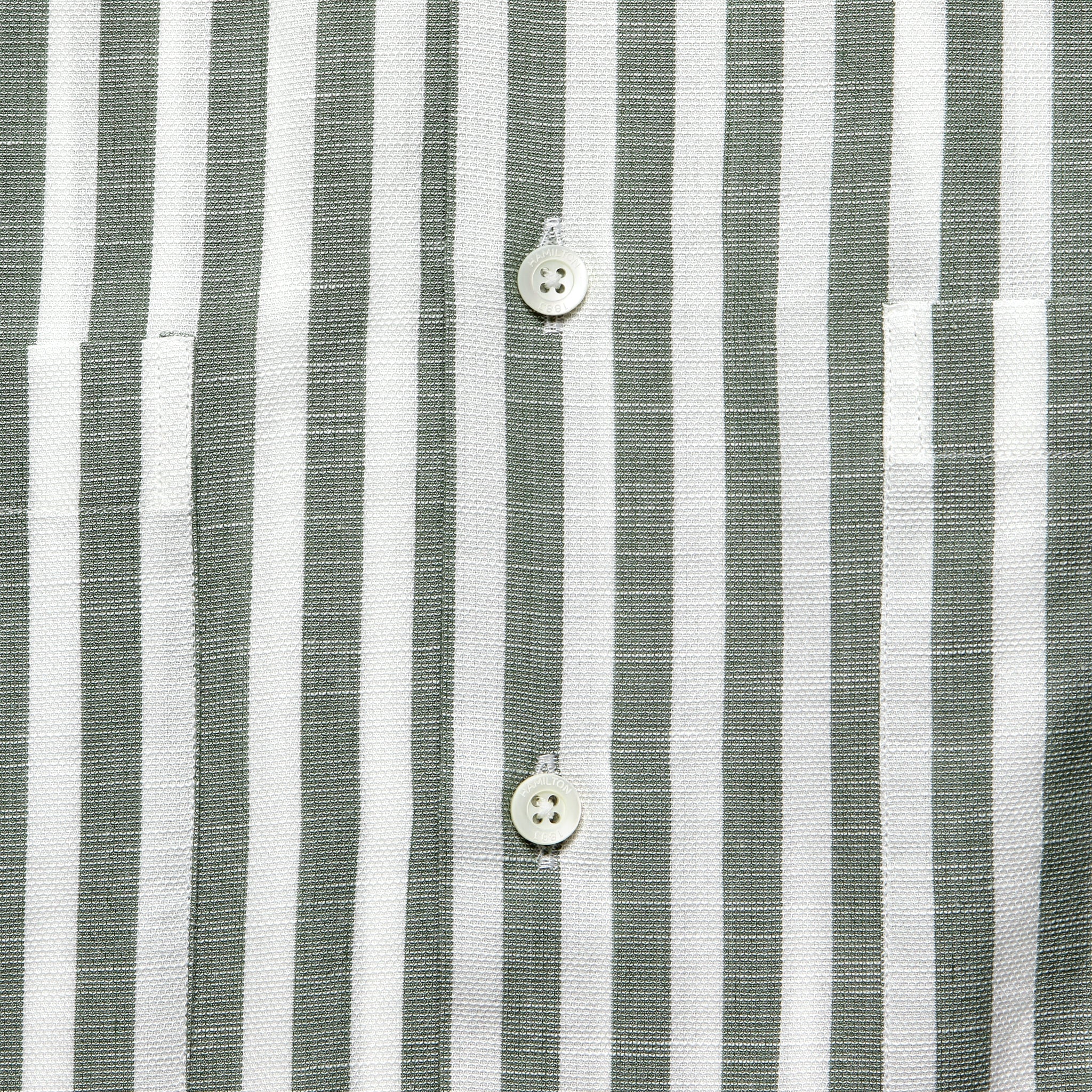 Bengal Stripe Guayabera - Green/White - Hamilton Shirt Co. - STAG Provisions - Tops - S/S Woven - Stripe