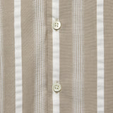 Textured Stripe Shirt - Tan/White - Hamilton Shirt Co. - STAG Provisions - Tops - S/S Woven - Stripe