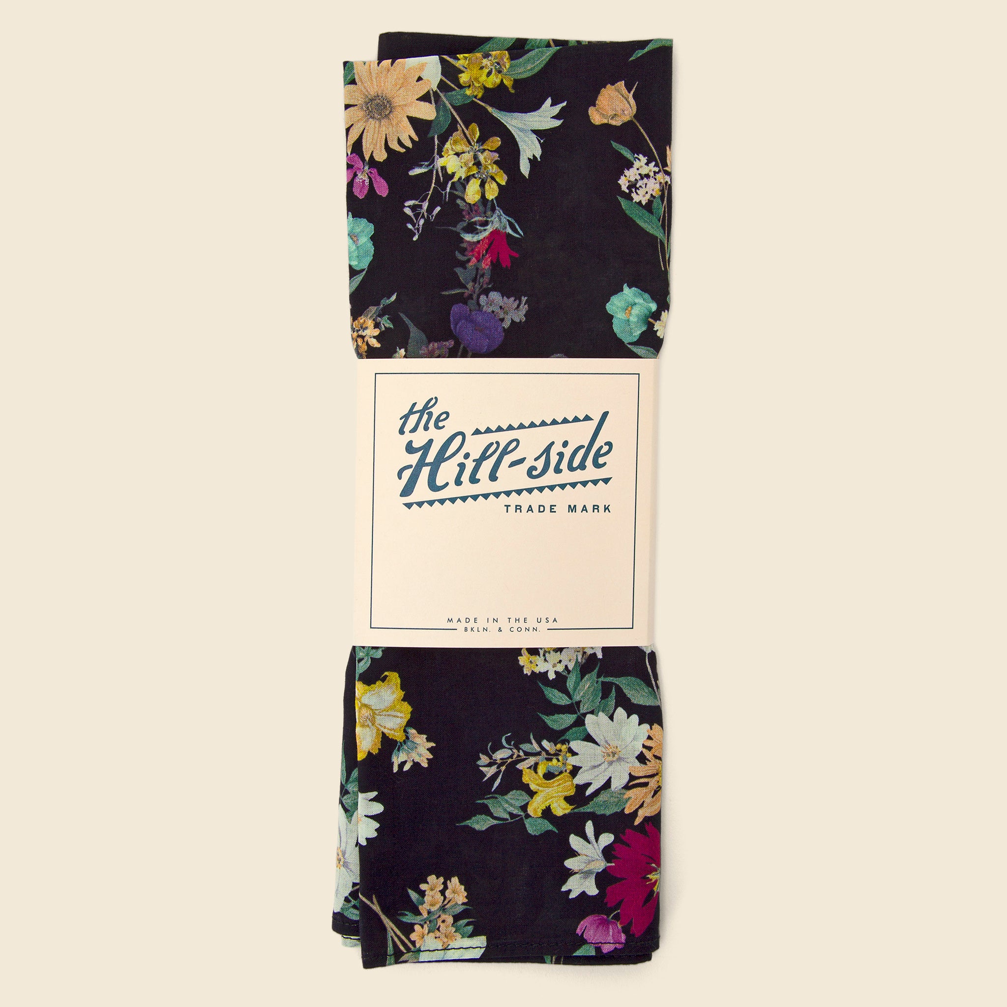 Bouquet Print Bandana - Black - The Hill-Side - STAG Provisions - Accessories - Bandanas