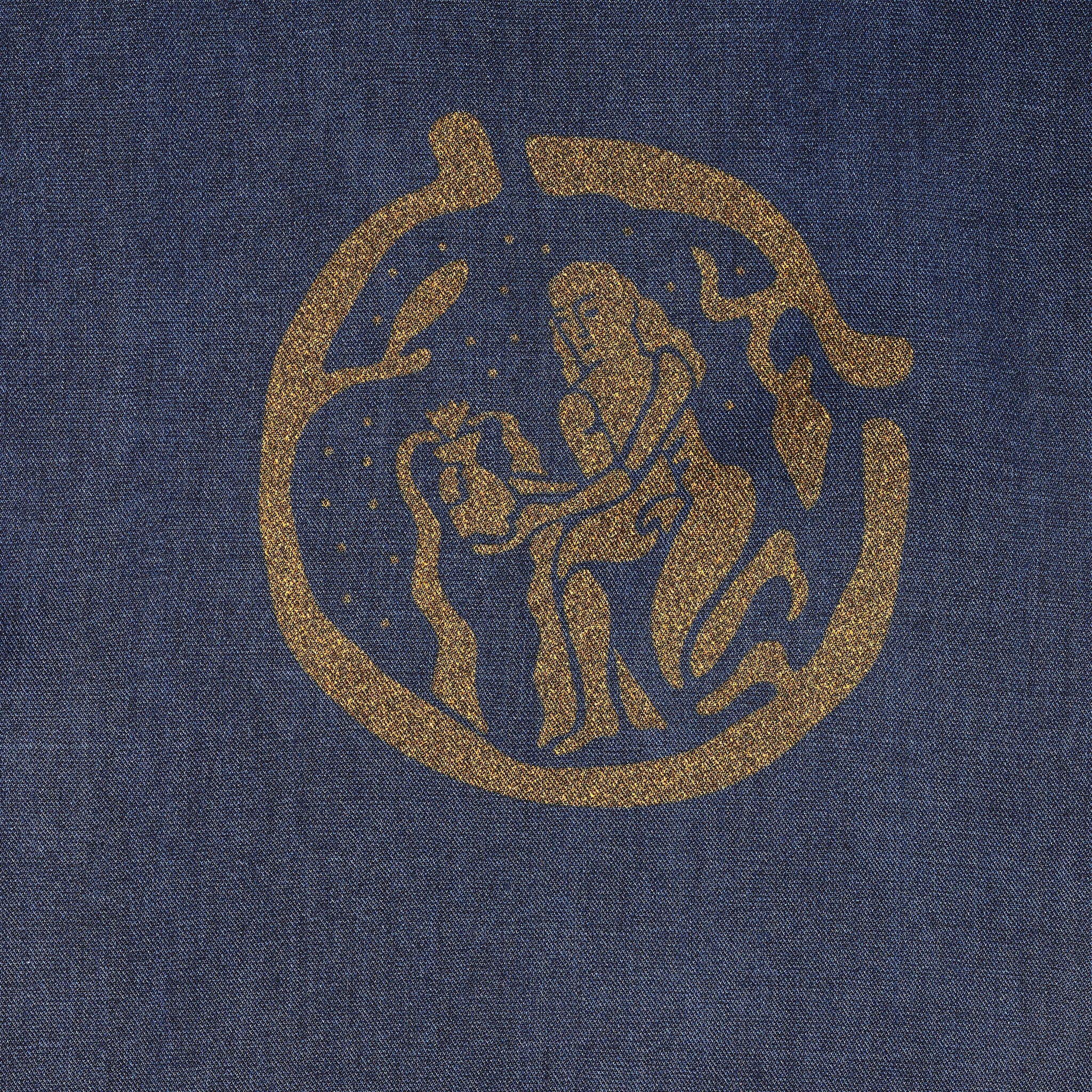Zodiac Camp Shirt - Navy/Gold - House of LAND x Gitman Vintage - STAG Provisions - Tops - S/S Woven - Other Pattern