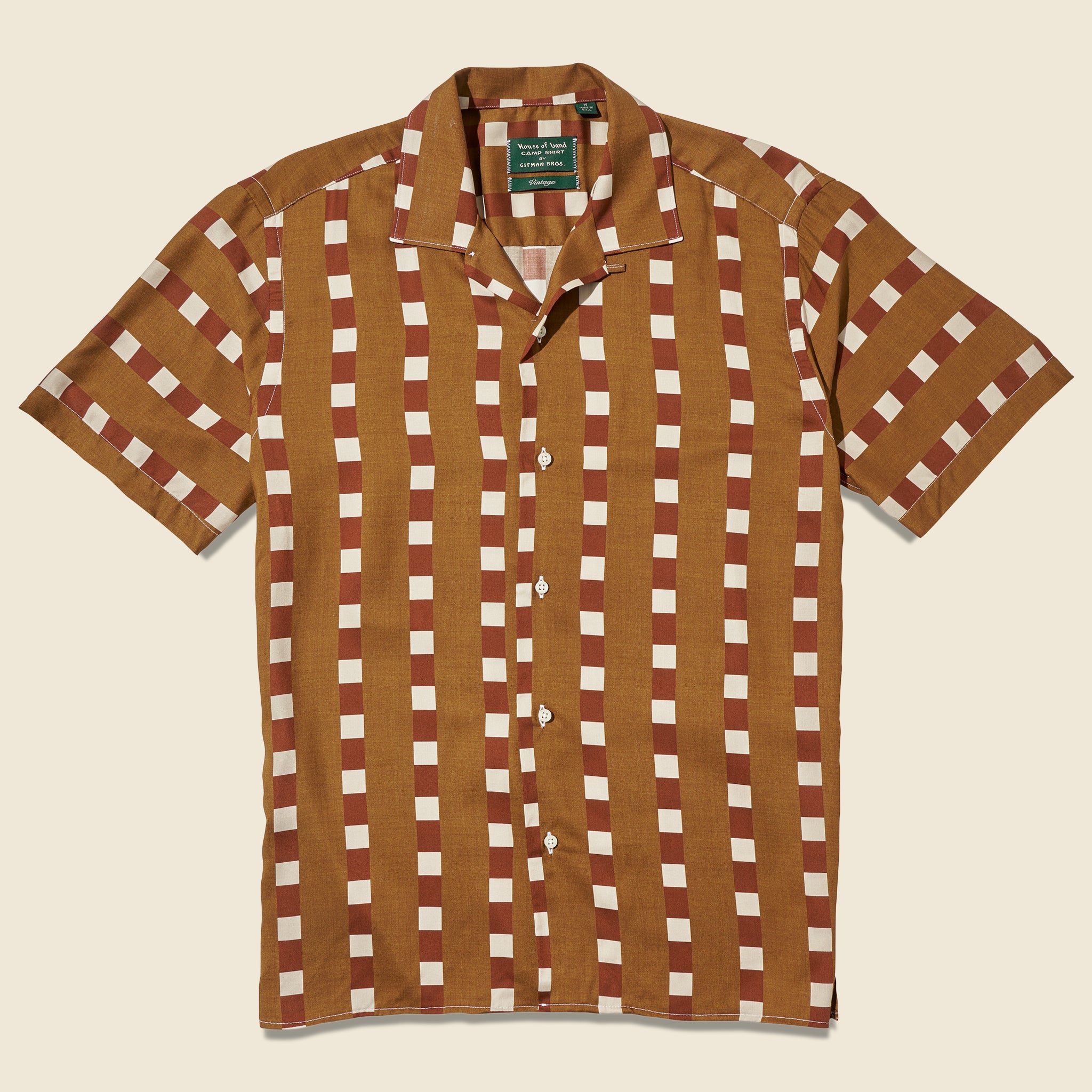 Granada Shirt - Brown/Red/Tan - House of LAND x Gitman Vintage - STAG Provisions - Tops - S/S Woven - Other Pattern