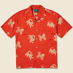 Bali Tiger Print Shirt - Red - House of LAND x Gitman Vintage - STAG Provisions - Tops - S/S Woven - Other Pattern