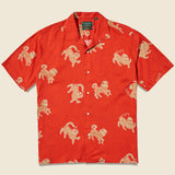Bali Tiger Print Shirt - Red - House of LAND x Gitman Vintage - STAG Provisions - Tops - S/S Woven - Other Pattern
