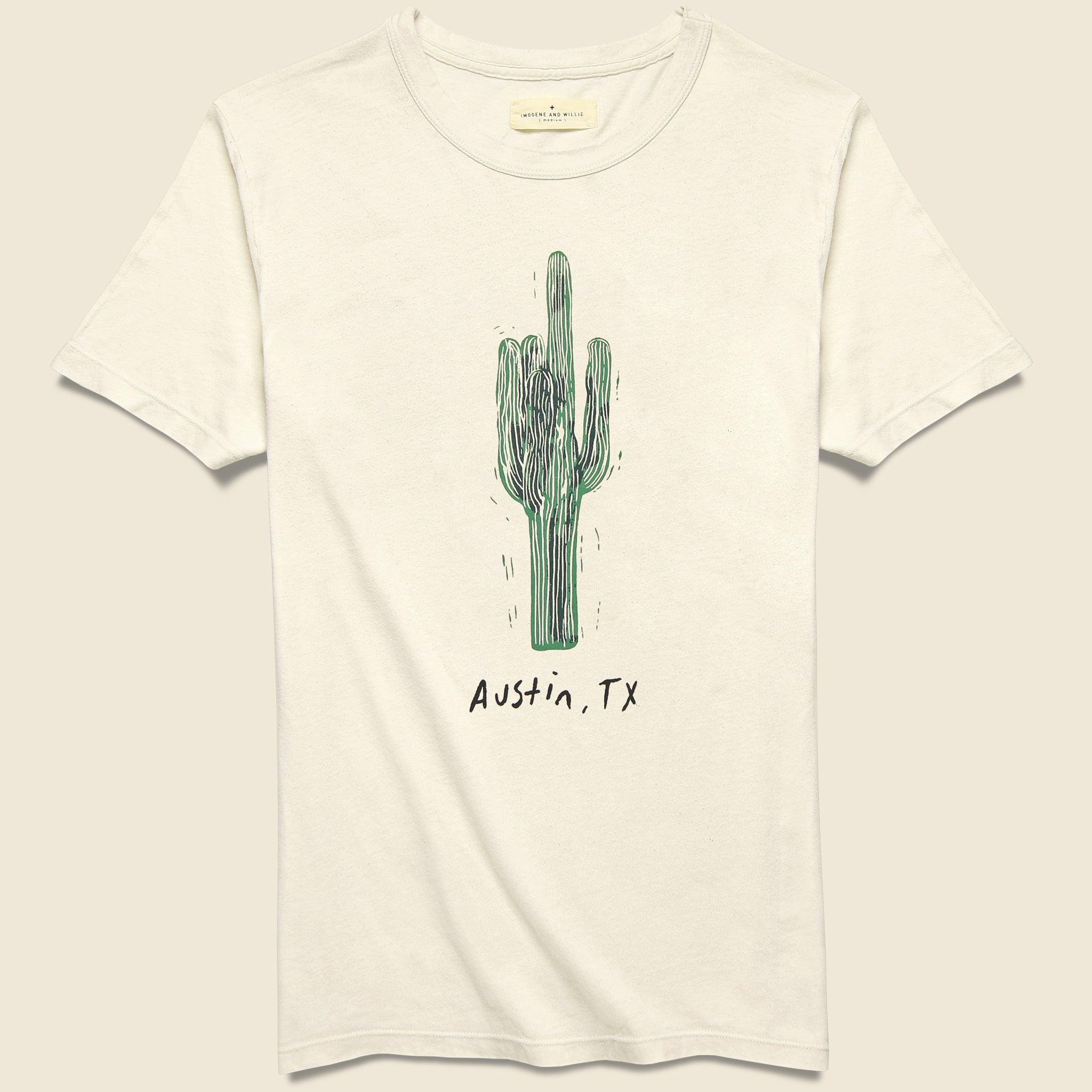 Austin Cactus Tee - Vintage White - Imogene + Willie - STAG Provisions - Tops - S/S Tee - Graphic