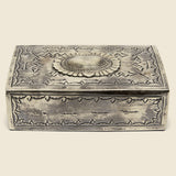Large Stamped Matchbox Cover - Silver - J Alexander - STAG Provisions - Gift - Miscellaneous