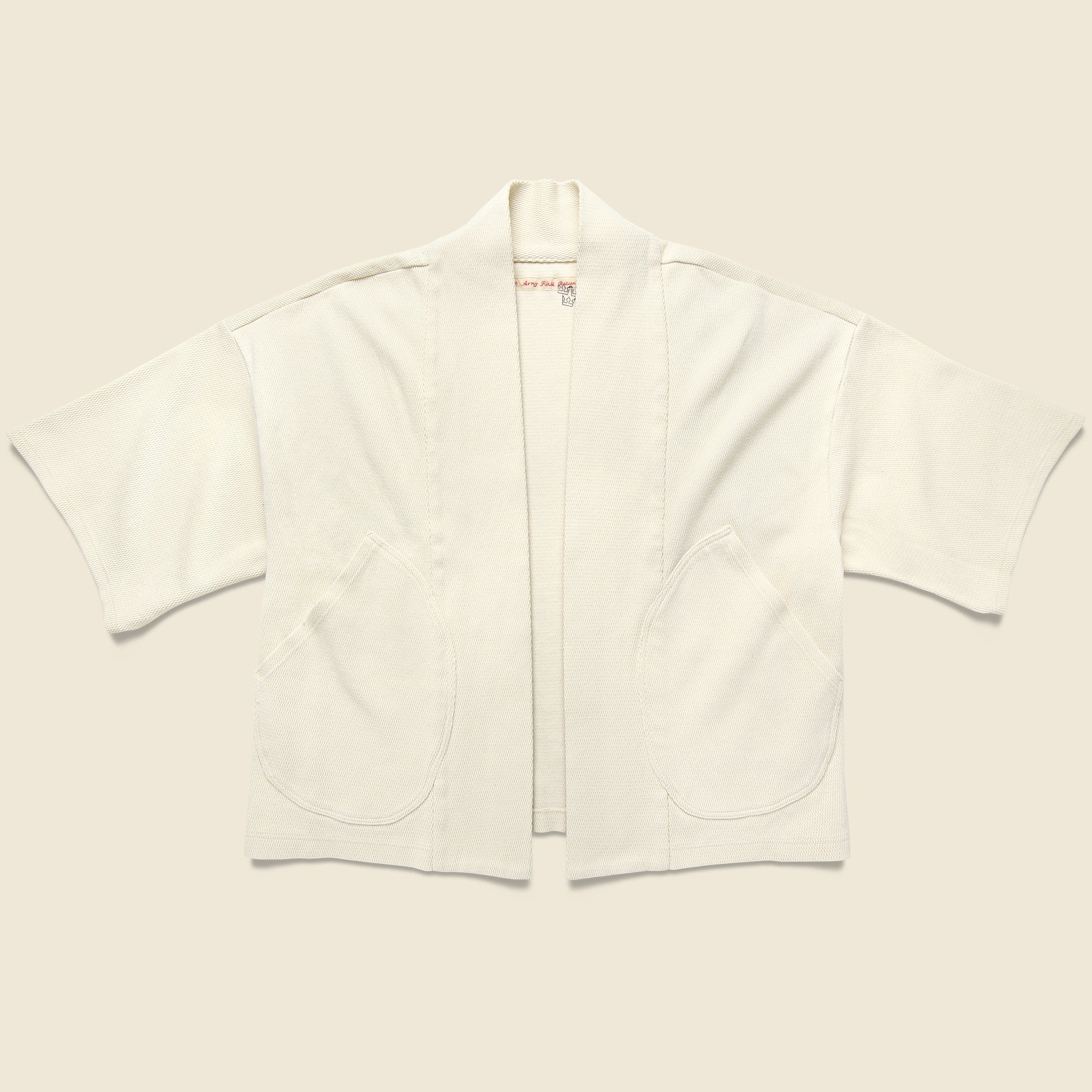 Waffle Baja Samu Cardigan - Cream - Kapital - STAG Provisions - Tops - Fleece / Sweatshirt