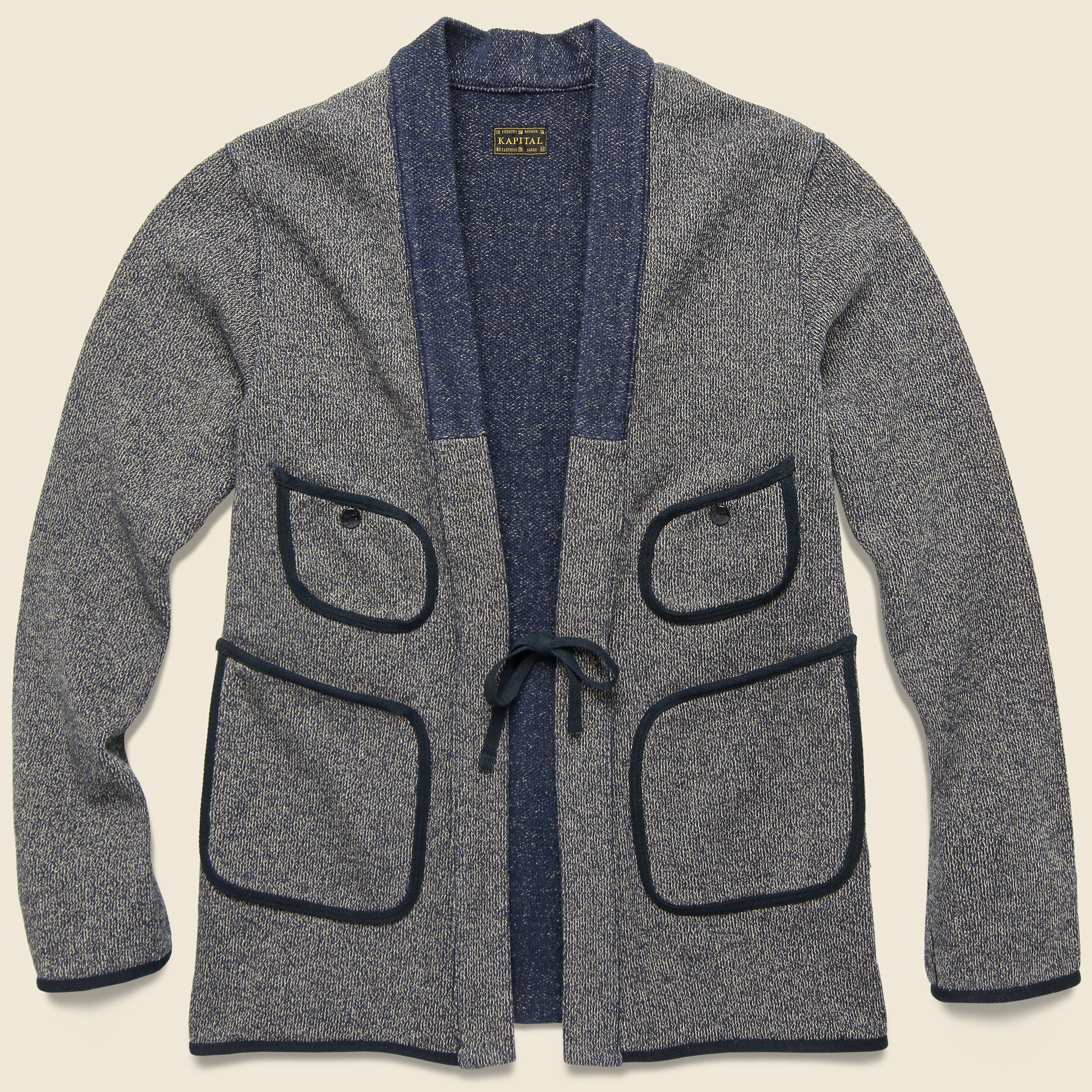 Beach Knit Kakashi Cardigan - Charcoal - Kapital - STAG Provisions - Tops - Sweater