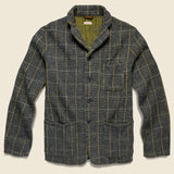 Tweed Fleecy Knit Kobe Jacket - Grey/Yellow - Kapital - STAG Provisions - Outerwear - Coat / Jacket