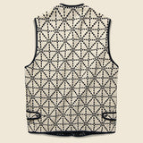 Do-Gi Sashiko Fleecy Knit Beach Vest - Black/White - Kapital - STAG Provisions - Suiting - Vest