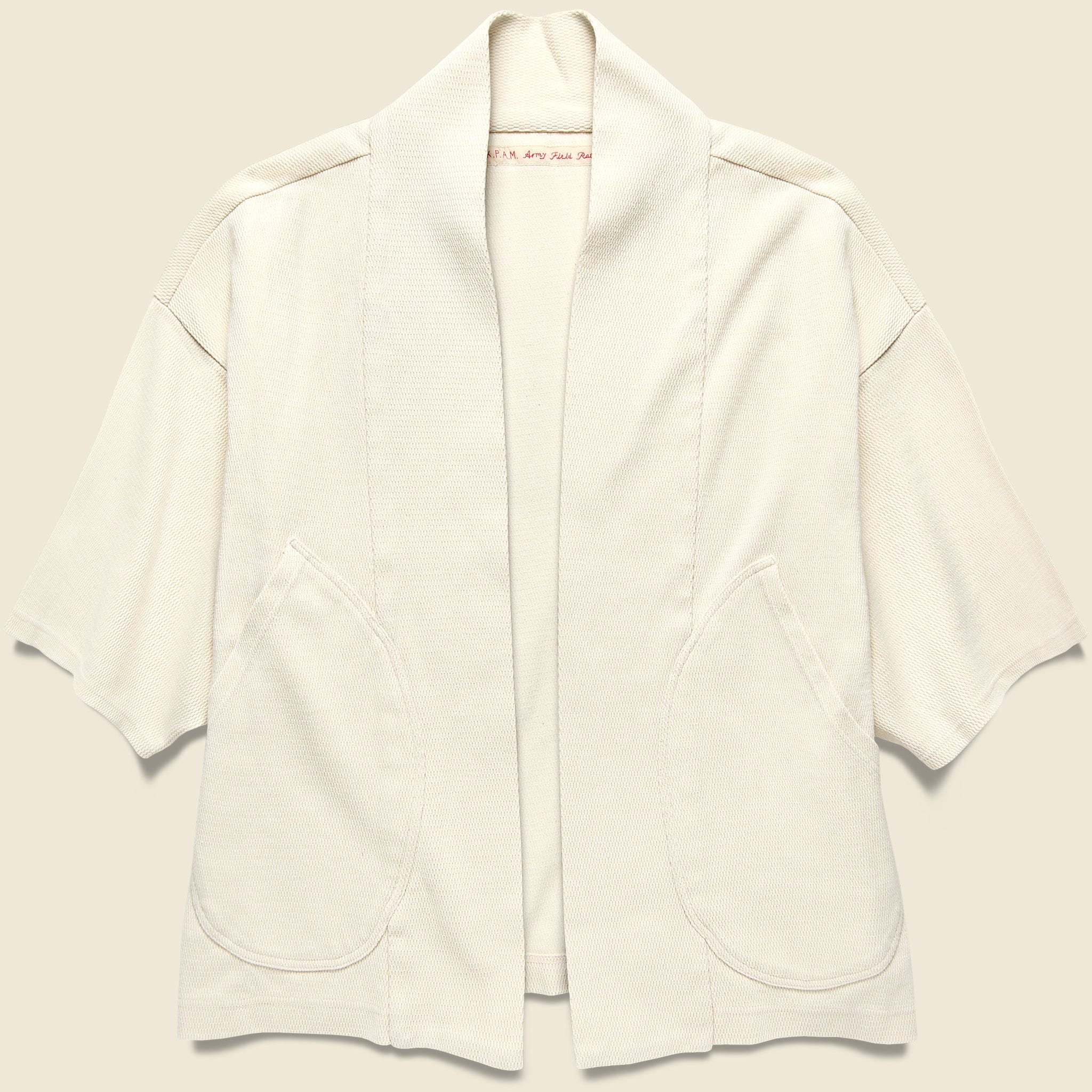 Waffle Baja Samu Cardigan - Ecru - Kapital - STAG Provisions - Tops - Fleece / Sweatshirt