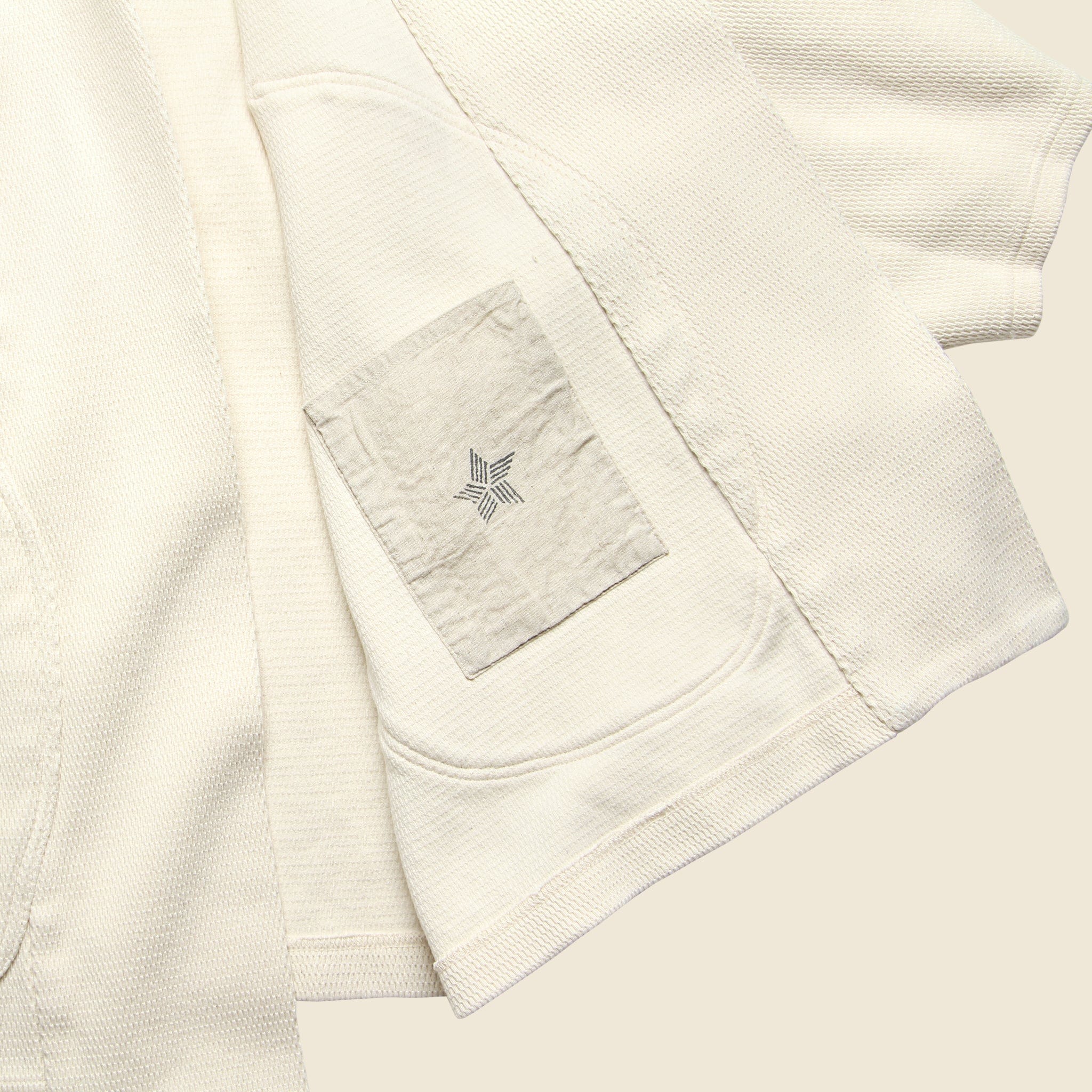Waffle Baja Samu Cardigan - Ecru - Kapital - STAG Provisions - Tops - Fleece / Sweatshirt