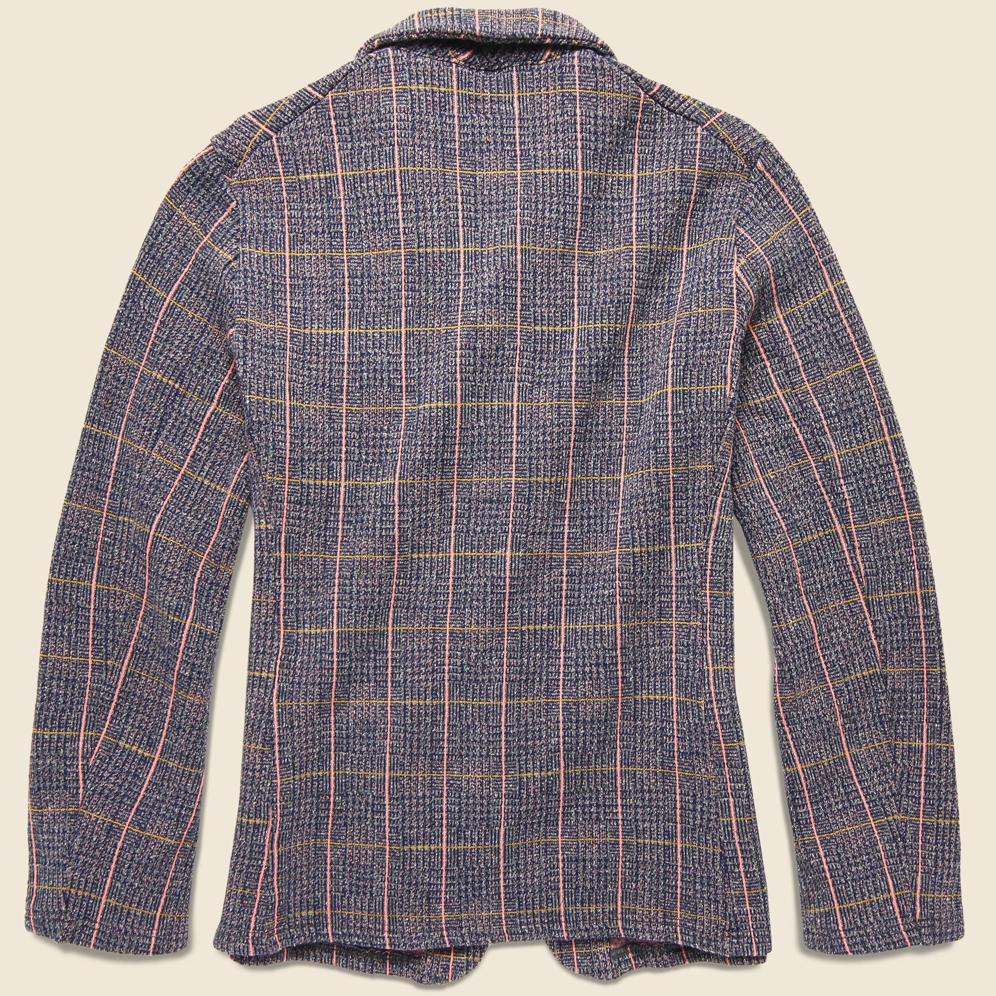 Kobe Tweed Fleecy Knit Jacket - Grey/Pink - Kapital - STAG Provisions - Outerwear - Coat / Jacket