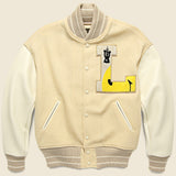 L-Five 40s Wool Varsity Jacket - Ecru - Kapital - STAG Provisions - Outerwear - Coat / Jacket