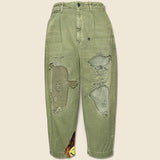 Kountry Nime Katsuragi High Waisted Pants - Khaki - Kapital - STAG Provisions - Pants - Twill