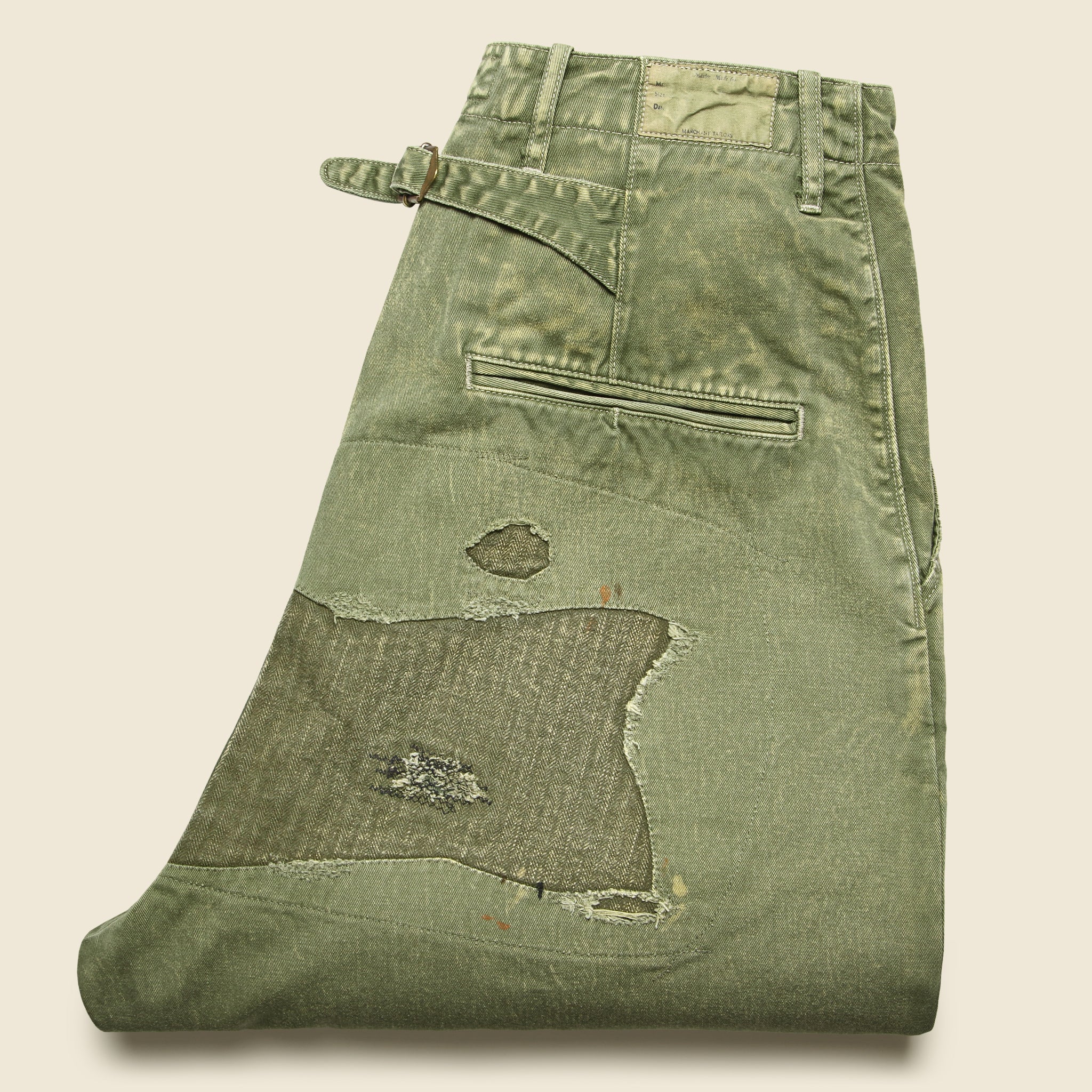Kountry Nime Katsuragi High Waisted Pants - Khaki - Kapital - STAG Provisions - Pants - Twill