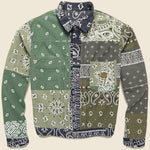 Flannel Reversible Bandana 1st Jacket - Black/Khaki - Kapital - STAG Provisions - Outerwear - Coat / Jacket