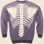 Fleece Knit 2Tones Remake Big Sweater (BONE) - Black/Purple - Kapital - STAG Provisions - Tops - Sweater
