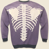 Fleece Knit 2Tones Remake Big Sweater (BONE) - Black/Purple - Kapital - STAG Provisions - Tops - Sweater
