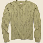 RAIN CAMO Jersey Crew Long Sleeve Tee (SMILE Patch) - Khaki - Kapital - STAG Provisions - Tops - L/S Tee