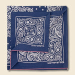 Fastcolor Selvedge Bandana (TUNA DANCE) - Navy - Kapital - STAG Provisions - Accessories - Bandanas
